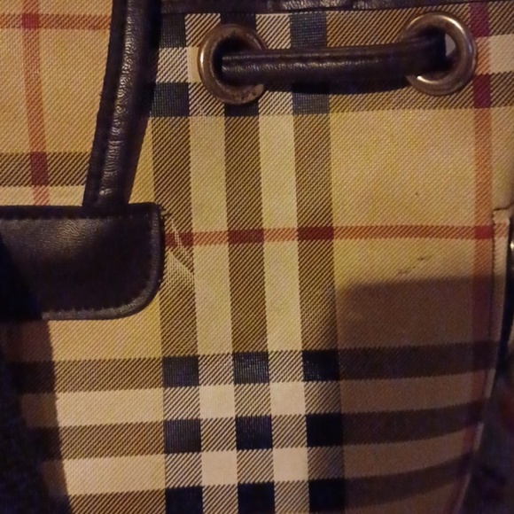 > Plaid Tan and Black Backpack - Picture 10 of 16